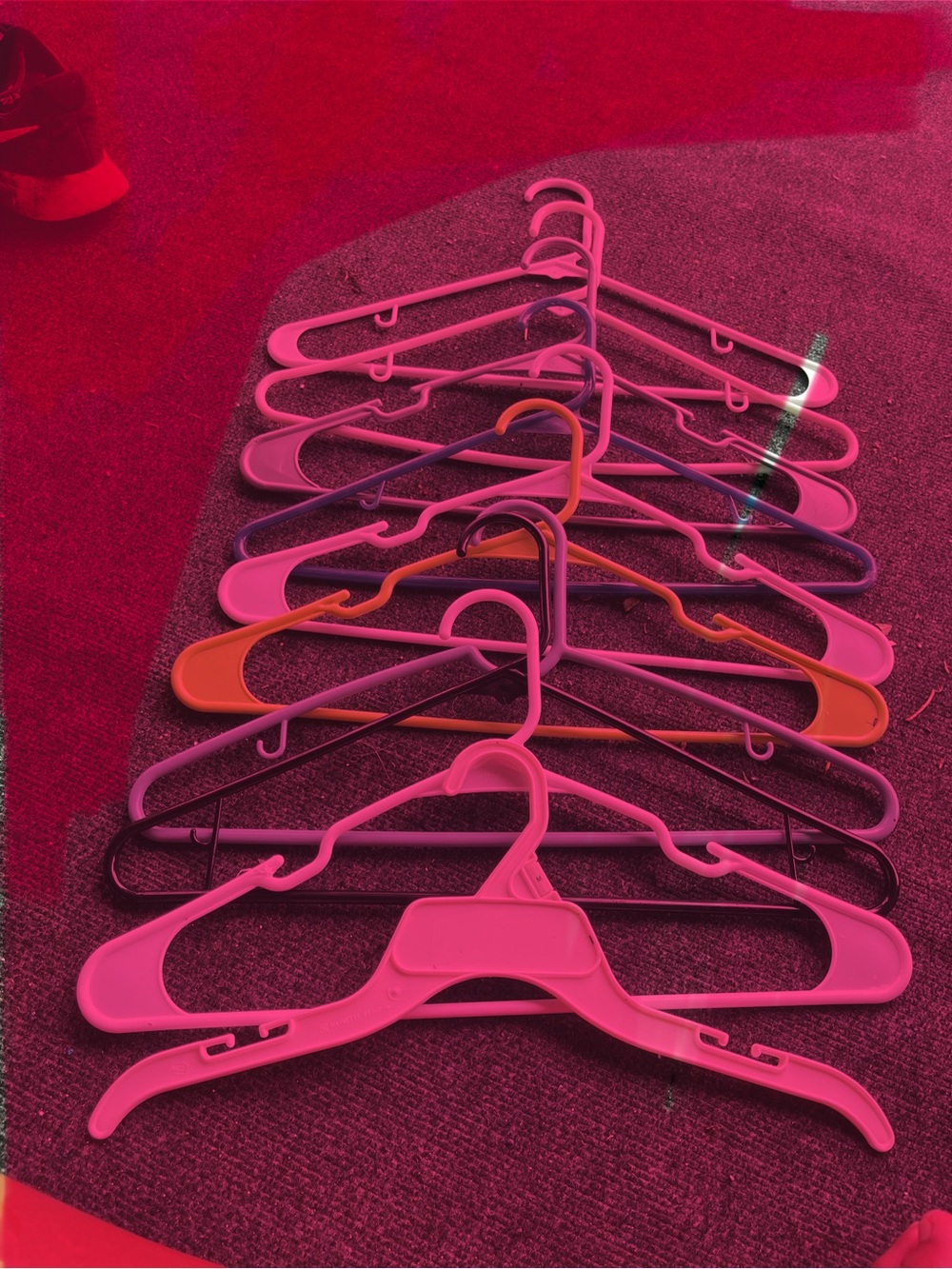 Multi-Color Plastic Clothing Hangers - Set for Closet Organization